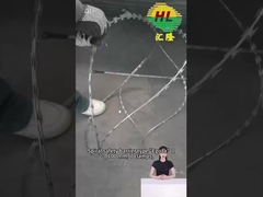 BTO-16 2.8MM alambre de bobina galvanizado en caliente Frontera de Ucrania Concertina alambre de afeitar