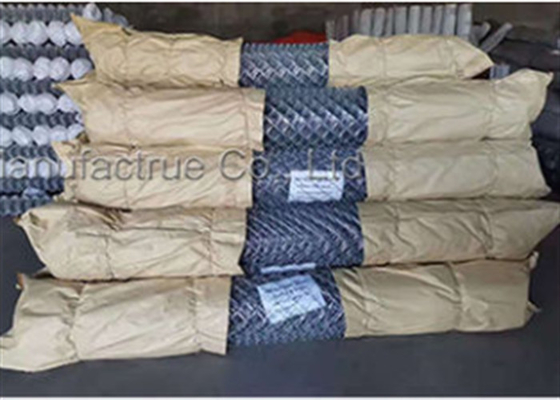 Galvanized Diamond 45x45 Mesh Chain Link Wire Fence 8.5ft X 30ft For Security Land