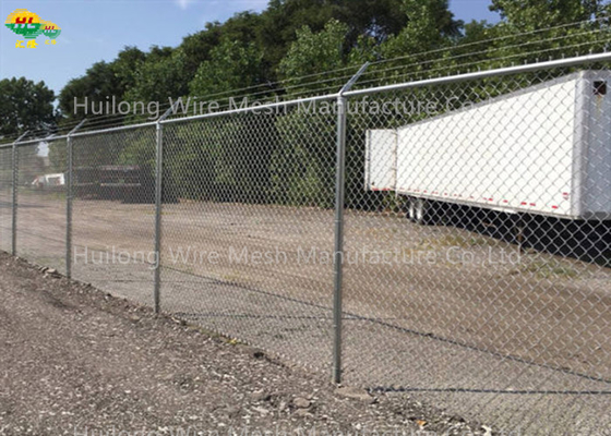 Galvanized Diamond 45x45 Mesh Chain Link Wire Fence 8.5ft X 30ft For Security Land