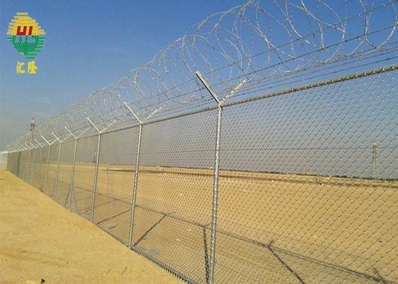 6m Height Chain Link Wire Fence For Sports Ground / Tennis Baseball Or Baseball Field