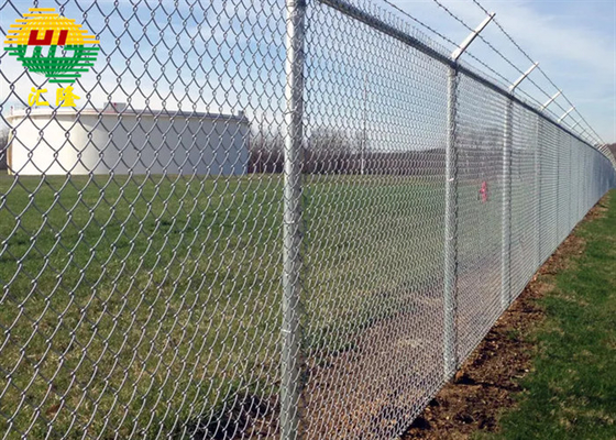 9 Gauge Galvanized Chain Link Fence Anti Climbing 9ft X 30ft 50 X 50 Mesh