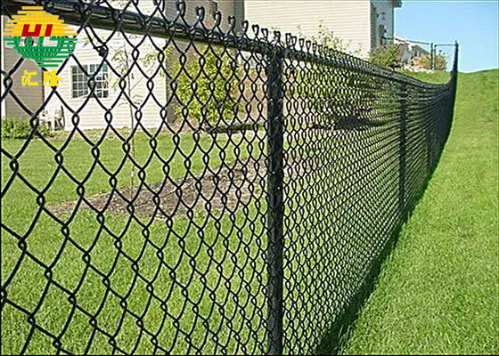 1.8m*15m*50*50mm*3.5mm Chain Link Wire Fence Heavy Duty Black Pvc Coated