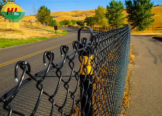 1.8m*15m*50*50mm*3.5mm Chain Link Wire Fence Heavy Duty Black Pvc Coated