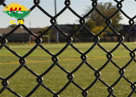 Black Decorative Garden Welded Wire Mesh Chain Link Fence Pvc Coated