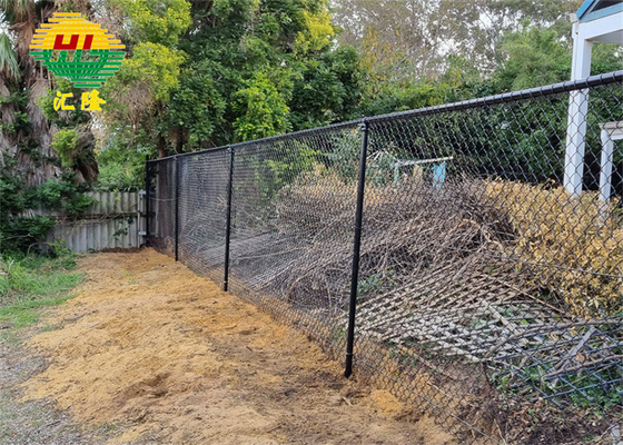 Black Decorative Garden Welded Wire Mesh Chain Link Fence Pvc Coated