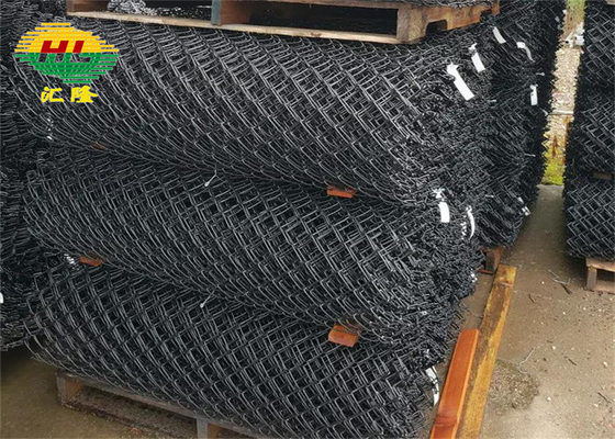Galvanized Steel Chain Link Fence Fabric 11.5 Gauge Mesh Size 2.375 Inch