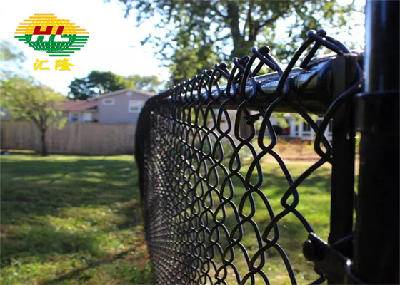 Galvanized Steel Chain Link Fence Fabric 11.5 Gauge Mesh Size 2.375 Inch