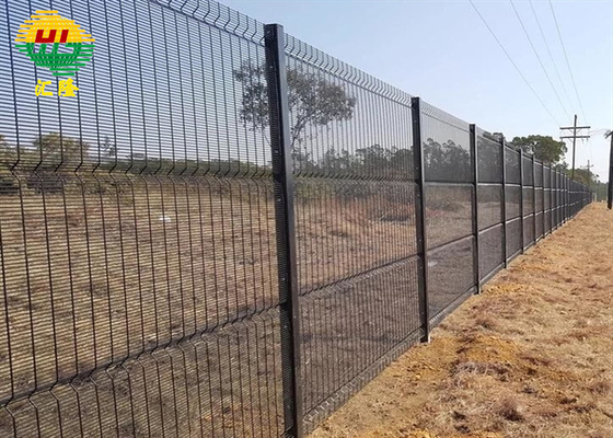 358 High Security Hot Dipped Galvanized Welded Mesh Fence Black Ral9005