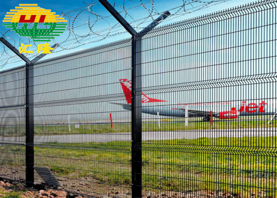 All Ral Color Pvc Coated Clear View 358 Weld Mesh Fencing 10GA For Airport