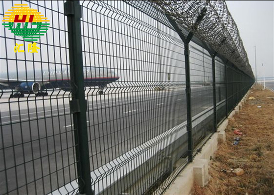 All Ral Color Pvc Coated Clear View 358 Weld Mesh Fencing 10GA For Airport
