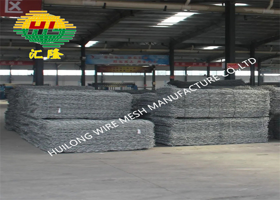 2m X 1m X 1m Gabion Box Wire Mesh 0.5m-2m Height Lacing Wire 2.2mm-3.2mm