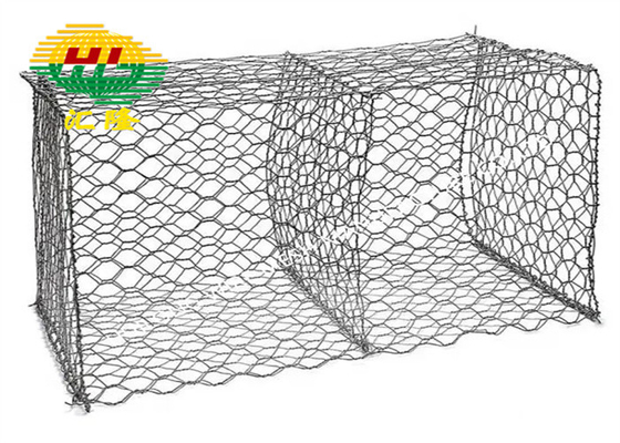 2m X 1m X 1m Gabion Box Wire Mesh 0.5m-2m Height Lacing Wire 2.2mm-3.2mm