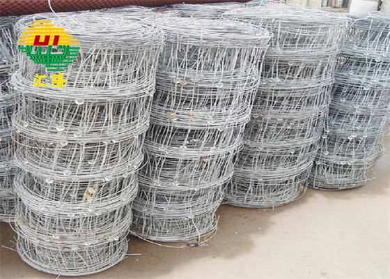 50m Roll Hinge Joint Galvanized Woven Wire Fencing Net For Cattle / Sheep / Goat