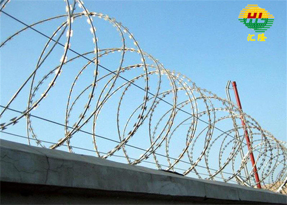 BTO-16 Conertina Razor Wire Galvanized Security For Defense Temporary Security Installations