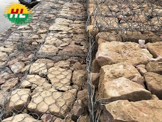 100x120mm Opening High Strength Galvanised Gabions For Dams 3.4mm Selvedge Wire Diameter