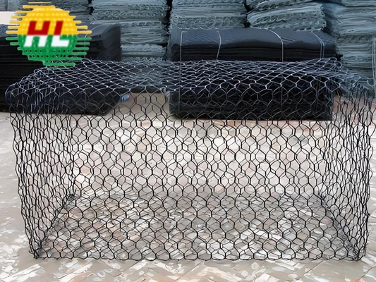 100x120mm Opening High Strength Galvanised Gabions For Dams 3.4mm Selvedge Wire Diameter