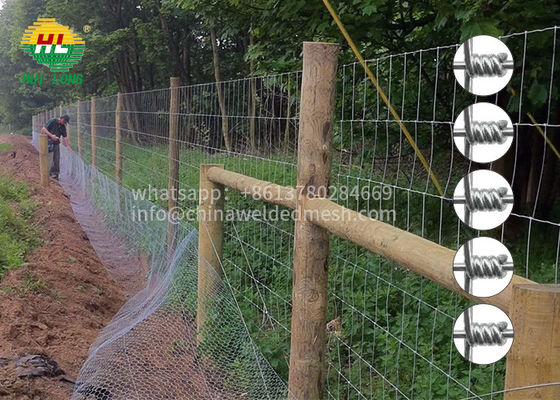 1.2m 1.5m 1.8m 2.1m High Heavy Galvanized Cattle Farm Guard Field Fence Hinge Joint Wire Mesh Fence with Customization