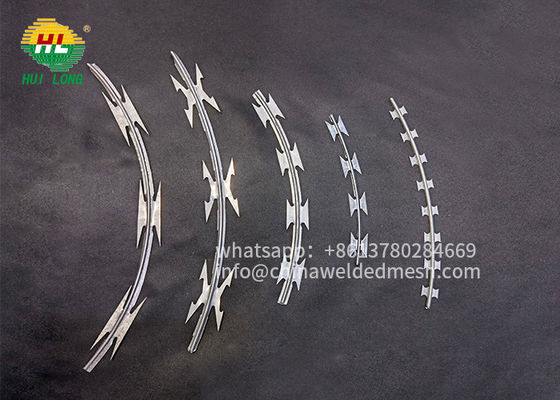 CBT-65 Hot Dipped Galvanized Steel Concertina Razor Barbed Wire Mesh Roll Fence Stainless Steel
