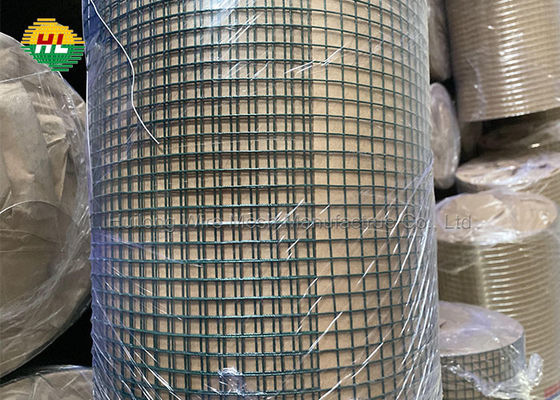 Green Vinyl Coated 1/4inch 36inx50ft Welded Wire Mesh Roll For Fencing Around Chicken Coop, Run, and Gardens