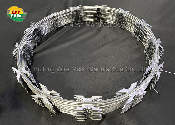 Razor Barbed Wire 18 Inch Concertina Barbed Wire 5 Rolls 250 Feet For Industrial And Home Use