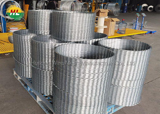 Galvanized BTO-22 Razor Wire Fence Stretched Ribbon Barbed Wire Coils For Farm, Fence,Garden