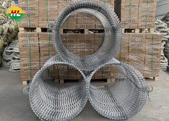 Sharp Bto-22 Concertina Barbed Wire On Garden Fence 730mm 3 Coil 45 Feet Per Roll