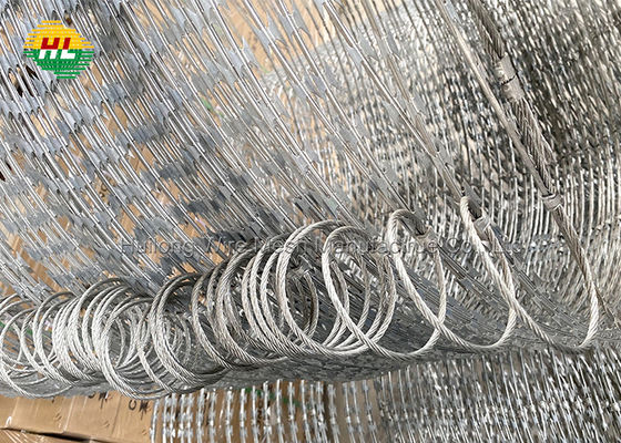 HUILONG 150FT Concertina Barbed Wire Razor Wire , BTO 22 Flat Wrap Razor Wire