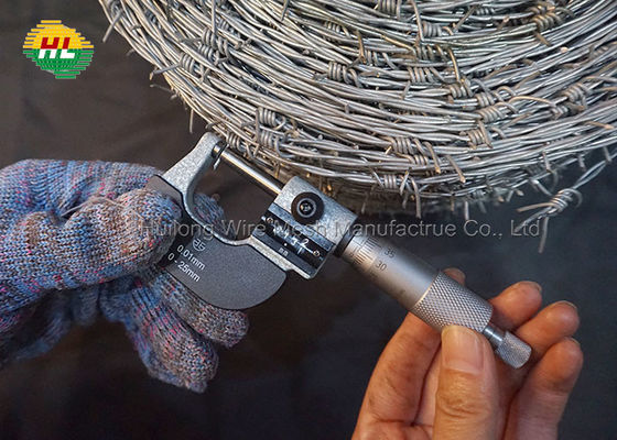 HUILONG 20 Feet Galvanized Barbed Wire 4 Point 18 Gauge For Outdoor
