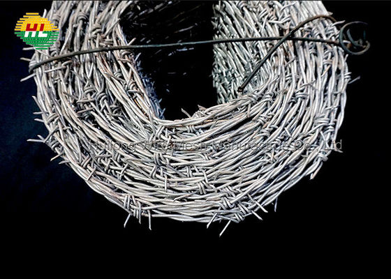 HUILONG 20 Feet Galvanized Barbed Wire 4 Point 18 Gauge For Outdoor