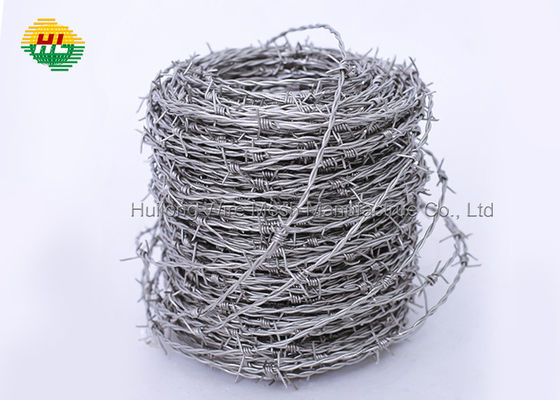 ISO Galvanized Barbed Wire 2 Ply , 4 Point 16 Gauge Concertina Razor Wire