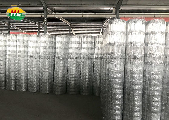 High Tensile Galvanized Field Fence 4 Foot Silver Steel Woven Wire Hinge Joint Farm Fencing In Rolls