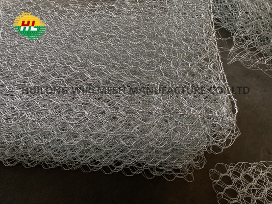 Heavy Galvanized Wire Mesh Gabion 8x10cm Mesh Wire 2.7mm Selvedge Wire 3.4mm