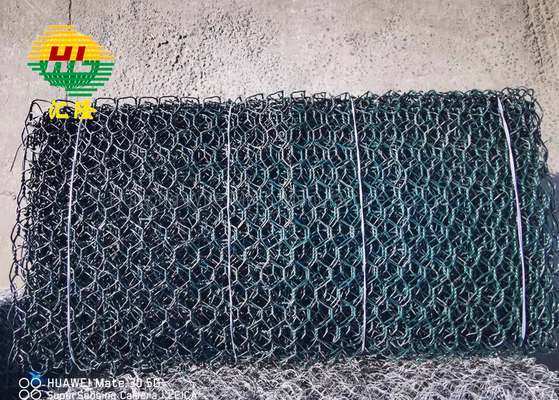 PVC Coated Gabion Basket Green Color 2.2mm/2.7mm