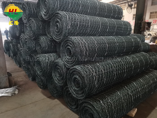 PVC Coated Gabion Basket Green Color 2.2mm/2.7mm