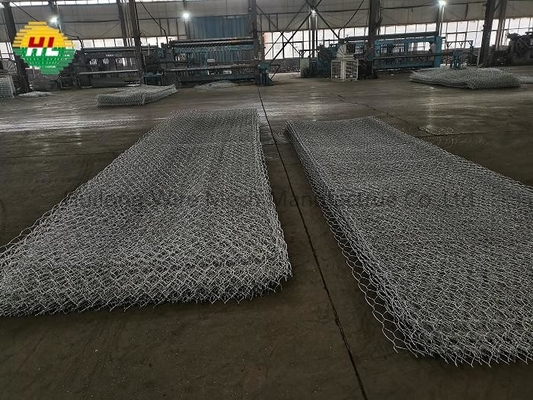 Gabion Woven Wire Mesh 2*1*1m 8x10 Cm Mesh For Protect River Banks