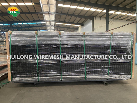 Black Color Clear View 8 Gauge Welded Wire Fence High Security Square Post