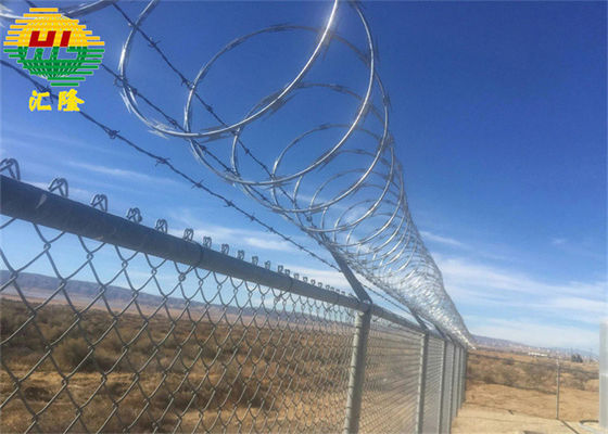 Acero galvanizado antidesgaste al aire libre del alambre de púas de la concertina de la maquinilla de afeitar de 2.5m m