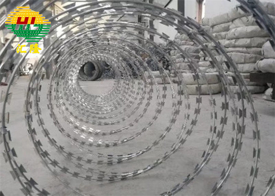 BTO-18 Conertina alambre de afeitar galvanizado para prisiones e instalaciones correccionales