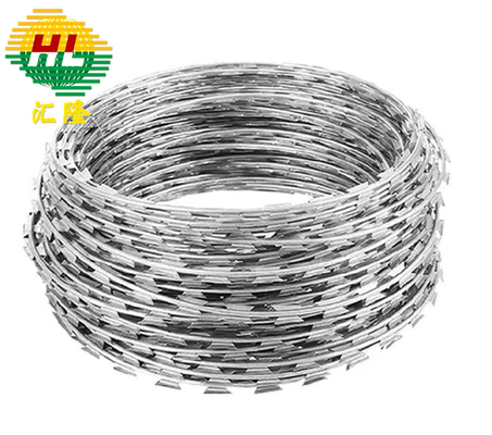 BTO-18 Cerco de alambre de afeitar de acero galvanizado Concertina para defensa militar y seguridad fronteriza