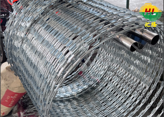 Concertina alambre de afeitar resistente a la corrosión fácil de instalar seguridad superior