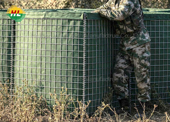 Protección balística barrera defensiva seguridad perimetral barreras plegables contenedor Hesco gaviones paredes para barrera de búnkeres