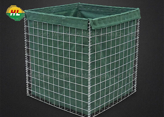 Gaviones Barrera defensiva Gama Caja de bastión de pared Hesco Cerca del campo de tiro Geotextil Contenedor de arena Barrera de arena galvanizada