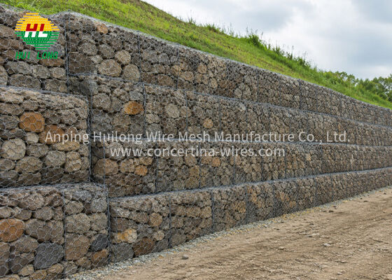 Jaula Gaviones Hexagonal Galvanizada 2x1x1m Gran Stock Proyectos Ingeniería Protección Taludes Contención Envío Inmediato