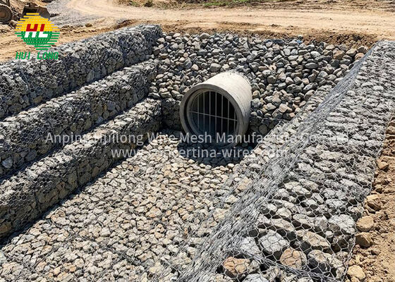 Muros de gaviones de triple torsión en stock, galvanizados, para proyectos de ingeniería, control de inundaciones, protección de ríos, envío rápido
