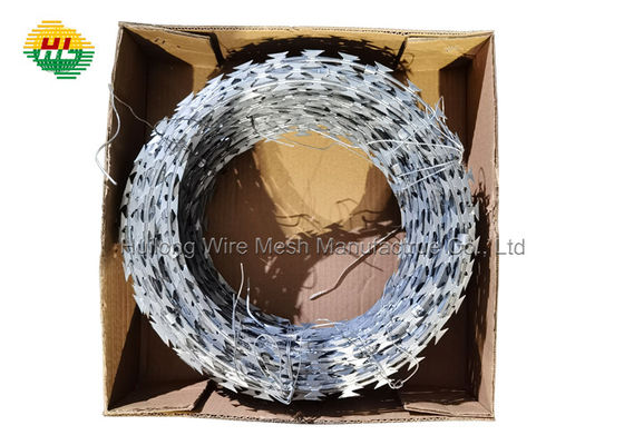 Alambre de navaja acordeón de 2,5 mm, 100 m por rollo, acero inoxidable