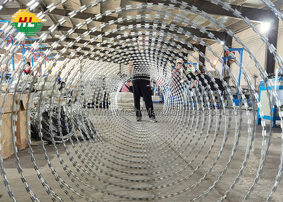 La seguridad del jardín del alambre del jardín de la maquinilla de afeitar que cercaba, acortó el alambre acordeón de la maquinilla de afeitar galvanizó el acero 300M M